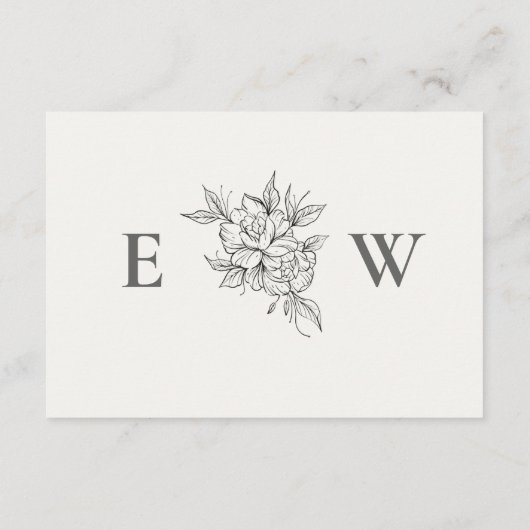 Art Deco Wedding RSVP Card  (裏面)