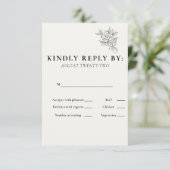 Art Deco Wedding RSVP Card  (スタンド正面)