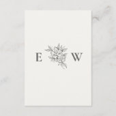 Art Deco Wedding RSVP Card  (裏面)