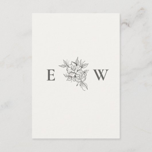 Art Deco Wedding RSVP Card  (裏面)