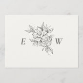 Art Deco Wedding Save the Date Card セーブザデート (裏面)