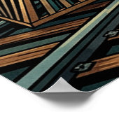 Art Deco Western Express Poster - Geometric Train  ポスター (角)