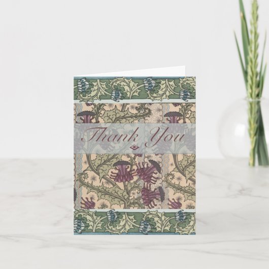 Art Deco Wild Garden Thank You Notes サンキューカード (正面)
