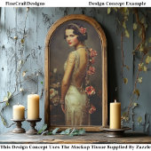 Art Deco Woman & Roses Portrait EZ8L Decoupage 薄葉紙