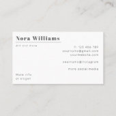 Art design artist designer photo Business Card 名刺 (裏面)