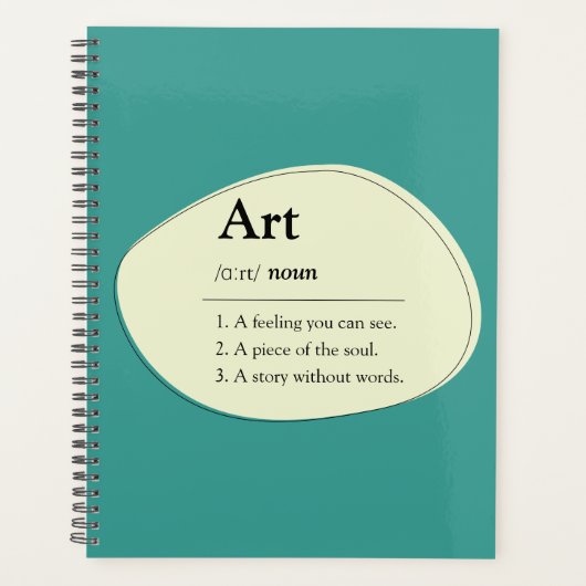 Art Dictionary Style Planner Notebook プランナー手帳 (正面)