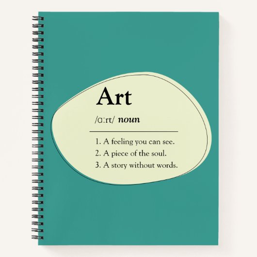 Art Dictionary Style Sketchbook Notebook ノートブック (正面)