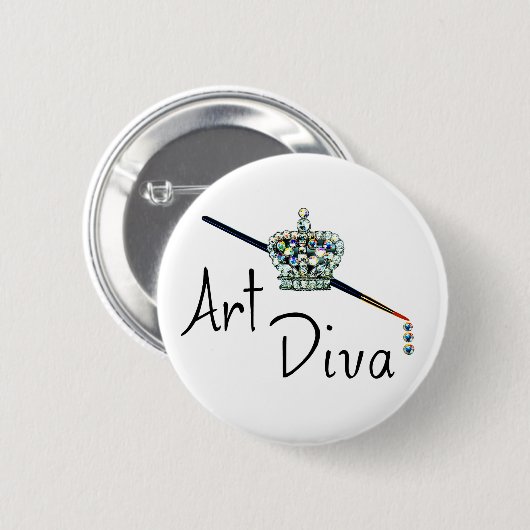 「Art Diva」ボタン 缶バッジ (正面&裏面)