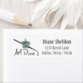 「Art Diva」差出人住所ラベル ラベル (インサイチュ)