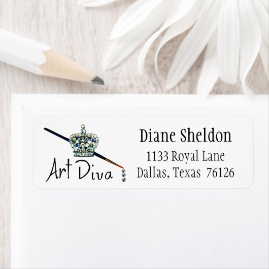 「Art Diva」差出人住所ラベル ラベル (インサイチュ)