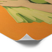 Art Eat Your Greens Poster Printable Funny Kitchen ポスター (角)