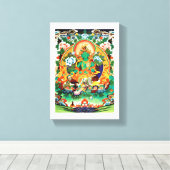 ART FROM TIBET GREEN TARA キャンバスプリント (インサイチュ (ウッドフロア))