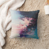 Art Futuriste Glitch - Design Paysage Urbain Néon クッション (ブランケット)