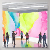 Art Gallery | Modern Contemporary Watercolor ポスター (正面)
