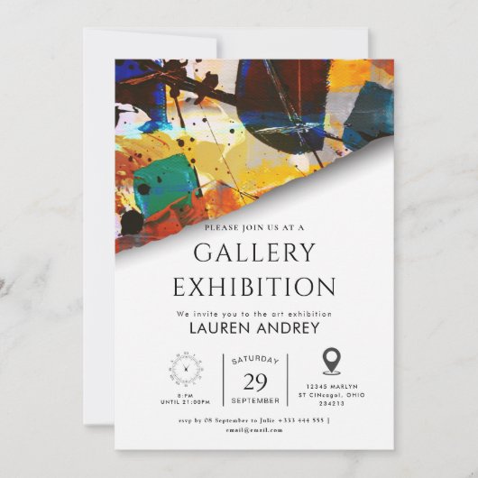 Art gallery opening 招待状 (正面)