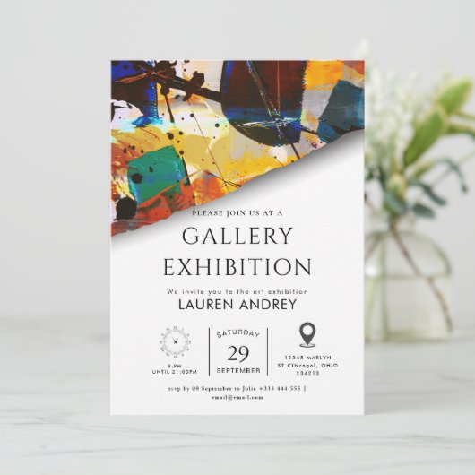 Art gallery opening 招待状 (スタンド正面)