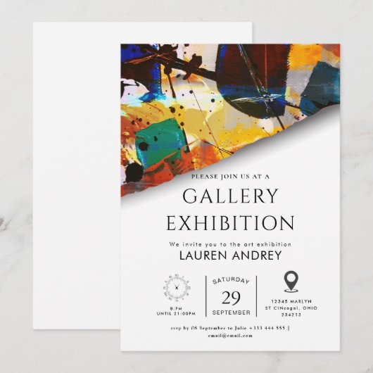 Art gallery opening 招待状 (正面/裏面)