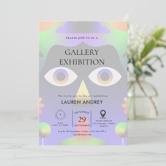 Art gallery opening 招待状 (スタンド正面)