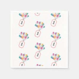 Art Gallery Theme - Pastel Birthday Photo  スタンダードカクテルナプキン