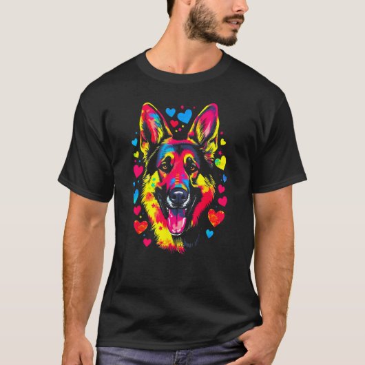 Art German Shepherd Dog 1 Tシャツ (正面)