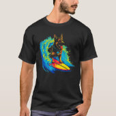Art German Shepherd Dog Cool Surf Tシャツ (正面)