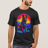 Art German Shepherd Dog Tシャツ (正面)