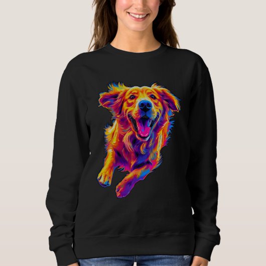 Art  Golden Retriever Dog スウェットシャツ (正面)