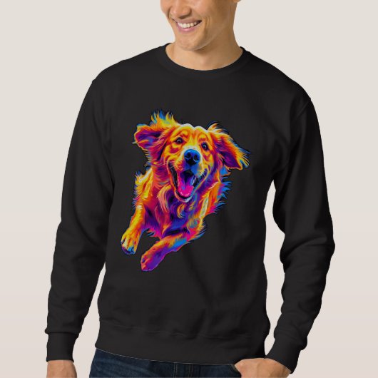 Art Golden Retriever Dog スウェットシャツ (正面)