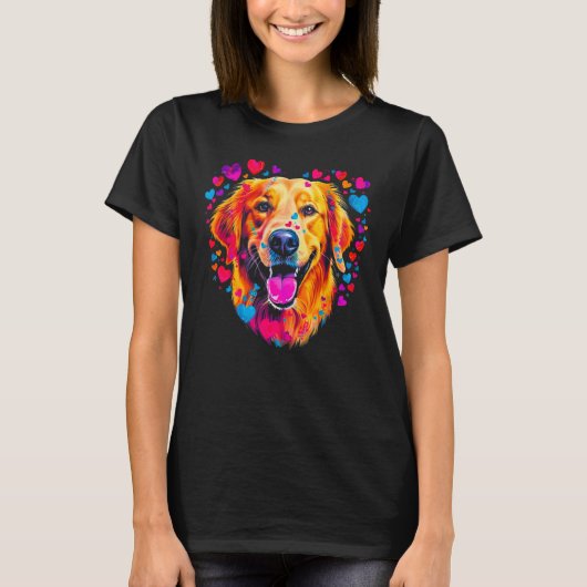 Art Golden Retriever Dog  Best Friend Tシャツ (正面)