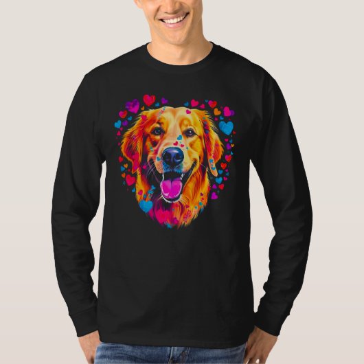 Art Golden Retriever Dog  Best Friend Tシャツ (正面)