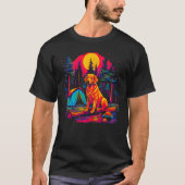 Art Golden Retriever Dog Camping Tシャツ (正面)