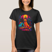 Art Golden Retriever Dog Camping Tシャツ (正面)
