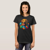 Art Golden Retriever Dog Soccer Tシャツ (正面フル)