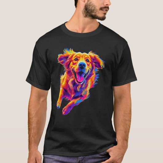 Art  Golden Retriever Dog Tシャツ (正面)