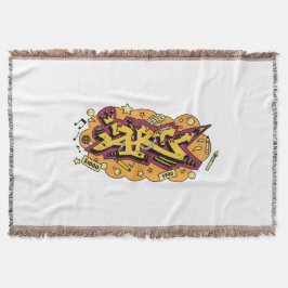 Art graffiti hand drawing スローブランケット