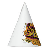 Art graffiti hand drawing パーティーハット (左)