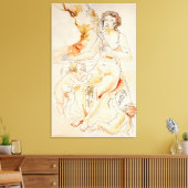 ART - HARRIET DAVIDSOHN -勉強:母の子供 キャンバスプリント (インサイチュ (リビング))