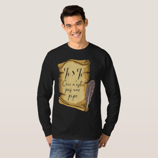 Art History Ceci n'est Pas Une Pipe Data Scientist Tシャツ (正面フル)