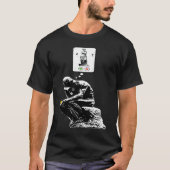 Art History Geek  Rodin Thinker Statue Dating App Tシャツ (正面)