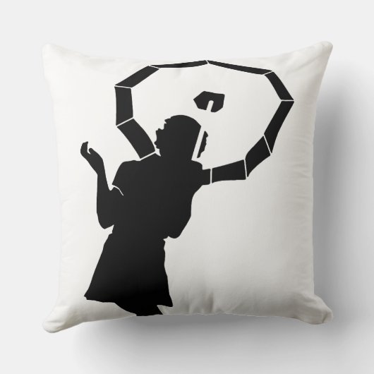 Art in Motion” Throw Pillow クッション (裏面)