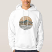 Art-Inspired Hoodie Reflecting Nature’s Calm パーカ (正面)