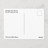 Art Institute Lion、Chicago Icons ポストカード (裏面)