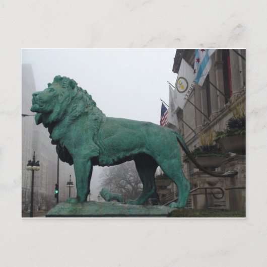 Art Institute Lion、Chicago Icons ポストカード (正面)
