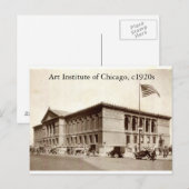 Art Institute of Chicago, c1920sヴィンテージ ポストカード (正面/裏面)