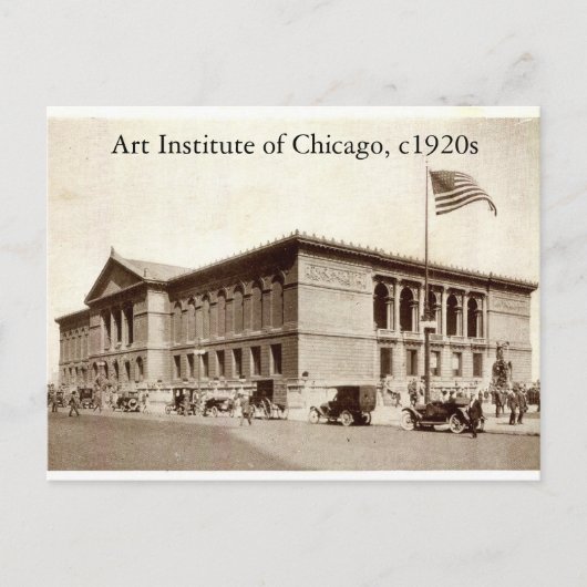 Art Institute of Chicago, c1920sヴィンテージ ポストカード (正面)