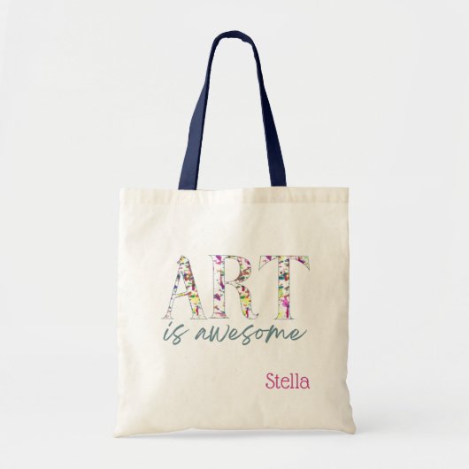 Art is Awesome Personalized トートバッグ (正面)