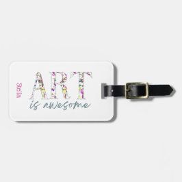 Art is Awesome Personalized  ラゲッジタグ
