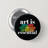 Art is ESSENTIAL Button 缶バッジ (正面&裏面)