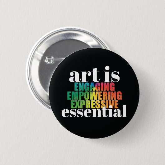 Art is ESSENTIAL Button 缶バッジ (正面&裏面)