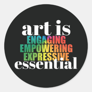Art Is ESSENTIAL Stickers ラウンドシール